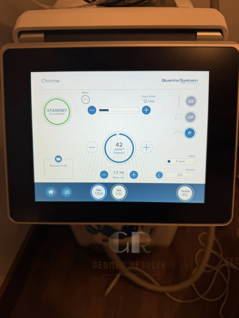 2022 Quanta Chrome Laser Cartessa Low Usage Aesthetic Laser Platform 2022 Quanta Chrome Laser Cartessa low usage multi-wavelength aesthetic laser system for hair removal skin rejuvenation vascular and pigmentation treatments