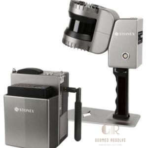 STONEX XH120 SLAM 3D Scanner capturing high-density point clouds for mobile mapping, indoor surveying, BIM projects, and construction documentation