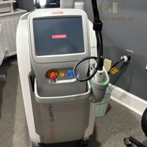 Cynosure Lutronic Clarity 2 2023 dual-wavelength laser system for hair removal, vascular lesion treatment, pigmentation correction, and skin rejuvenation