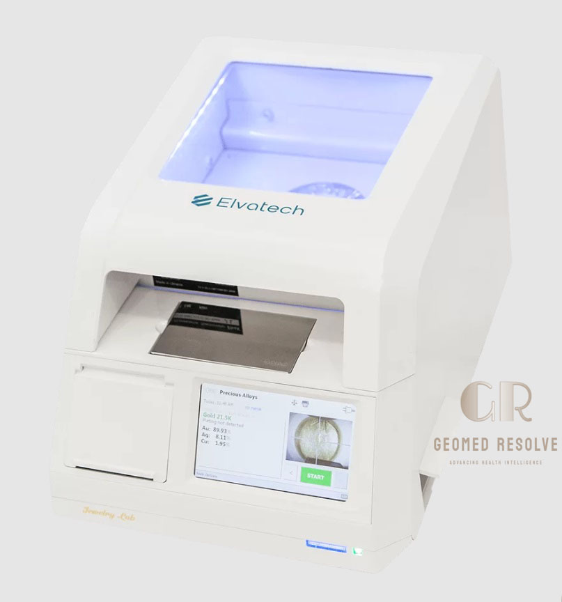 ElvaX Jewelry Lab Fully Loaded XRF Analyzer | Precious Metal & Jewelry Testing System ElvaX Jewelry Lab Fully Loaded XRF Analyzer for accurate gold purity testing, jewelry verification, precious metal analysis, bullion testing, and alloy composition analysis
