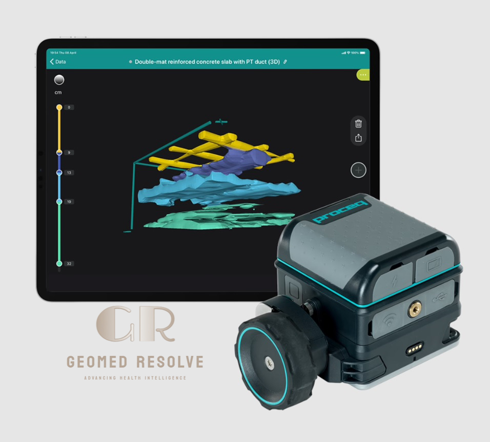 Proceq GP8800 Ground Penetrating Radar Professional Concrete Inspection Scanner Proceq GP8800 Ground Penetrating Radar handheld concrete scanner for rebar detection and structural inspection