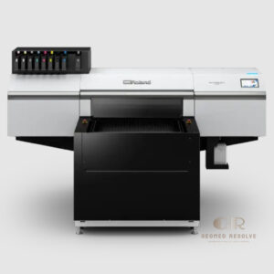 Roland VersaObject IO-300 industrial UV flatbed printer for direct printing on plastic, metal, glass, wood, and industrial products