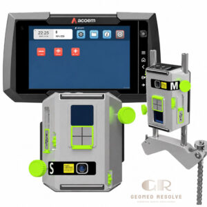 Acoem AT-400 laser shaft alignment system with M9 and S9 dual-axis sensors for precision rotating machinery alignment