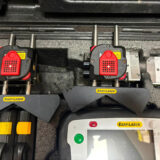 Easy-Laser E710 laser shaft alignment system with wireless measurement units for precision motor and pump alignment