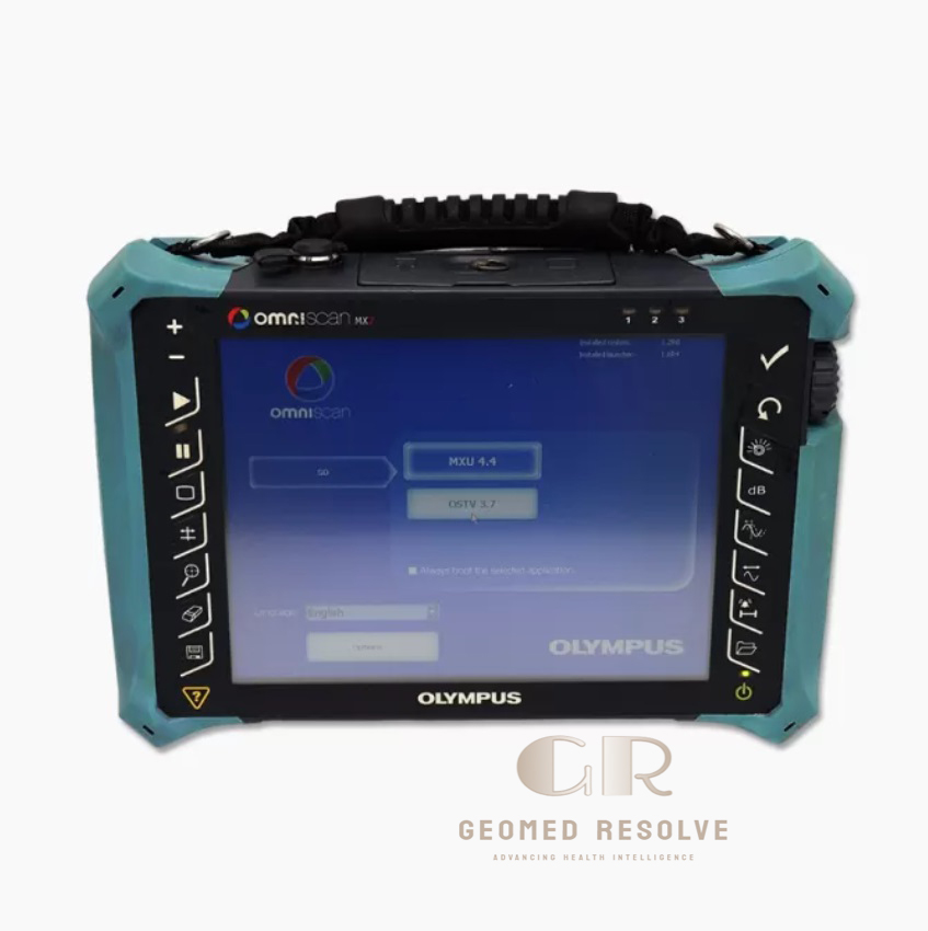 Olympus OmniScan MX2 32:128 Ultrasonic Phased Array Flaw Detector Olympus OmniScan MX2 32:128 phased array ultrasonic flaw detector for weld inspection and industrial NDT testing
