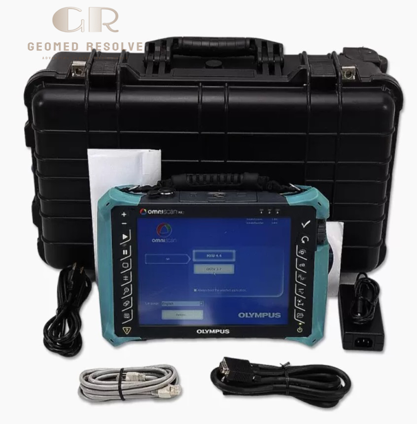 Olympus OmniScan MX2 32:128 Ultrasonic Phased Array Flaw Detector Olympus OmniScan MX2 32:128 phased array ultrasonic flaw detector for weld inspection and industrial NDT testing