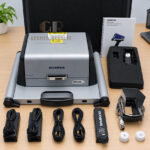 Olympus Vanta M VMW Alloy RoHS Plus handheld XRF analyzer with 50 kV workstation and accessories