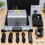 Olympus Vanta M VMW Alloy RoHS Plus handheld XRF analyzer with 50 kV workstation and accessories