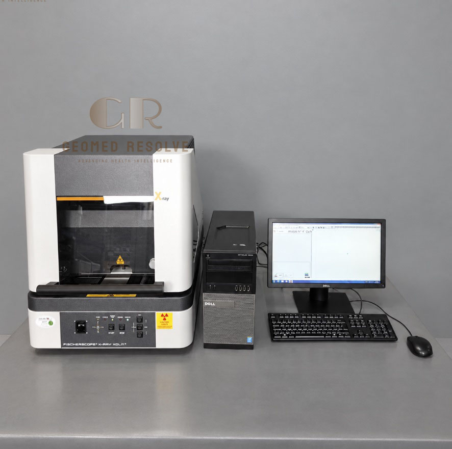 FISCHERSCOPE X-RAY XDLM 237 Helmut Fischer FISCHERSCOPE X-RAY XDLM 237 XRF coating thickness measurement system for industrial material analysis.