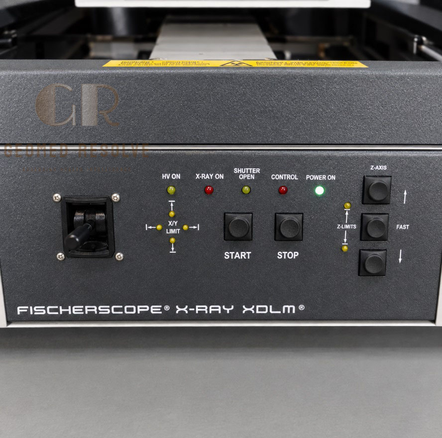 FISCHERSCOPE X-RAY XDLM 237 Helmut Fischer FISCHERSCOPE X-RAY XDLM 237 XRF coating thickness measurement system for industrial material analysis.